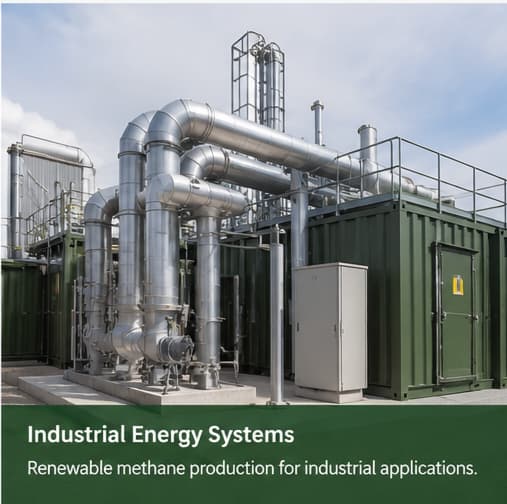 Heavy industrial energy piping and green container facility